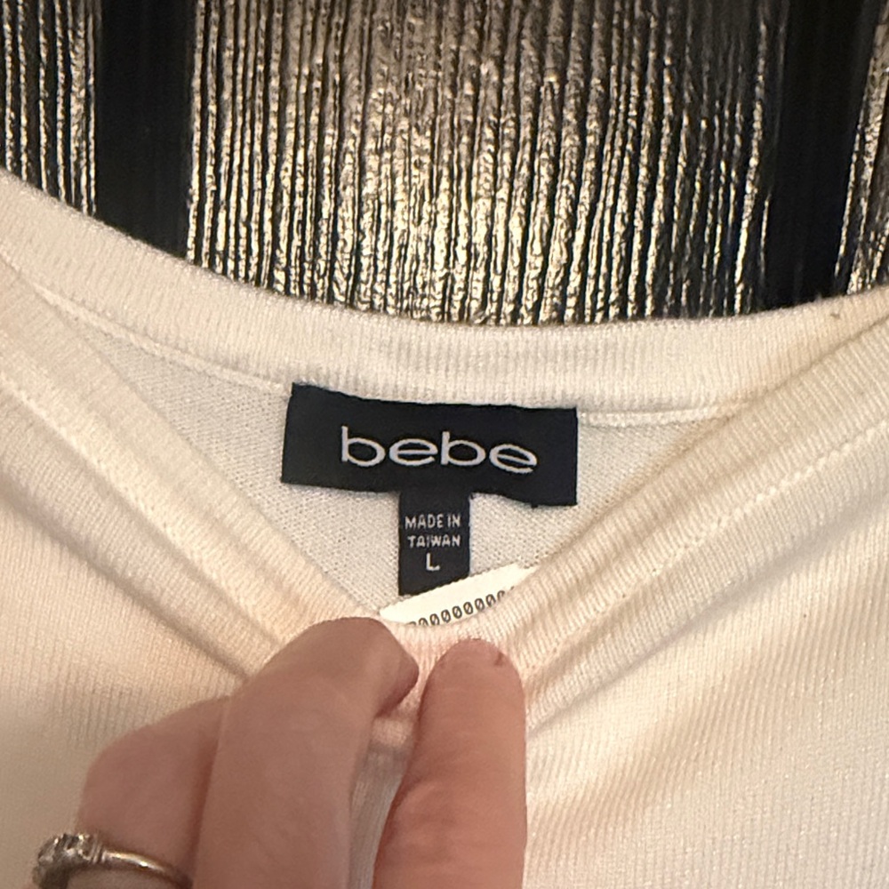 bebe White and Black Striped Mini Dress - Picture 2 of 2
